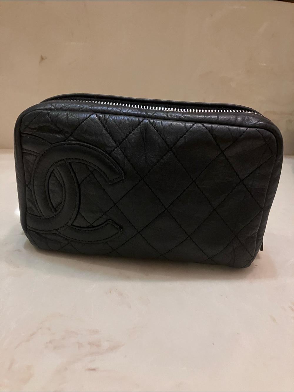 CHANEL Lambskin Leather Cosmetic Case